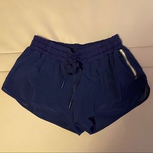 Lululemon royal blue hotty hot shorts